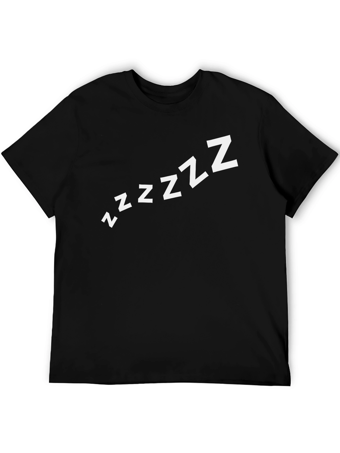 Mens Black Zzzz Graphic Tee - Sleepy Time Shirt