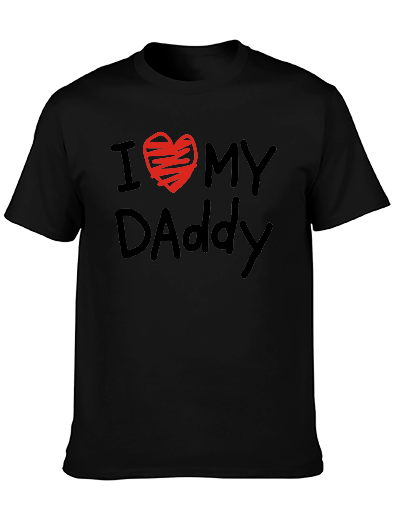 I Heart My Daddy T-Shirt - Black
