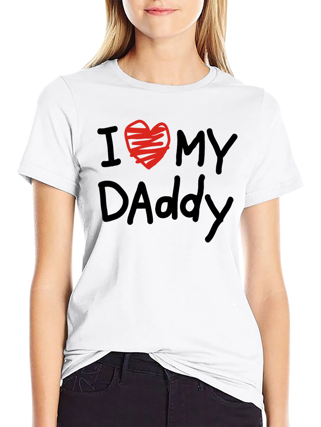 I Heart My Daddy T-Shirt - Black