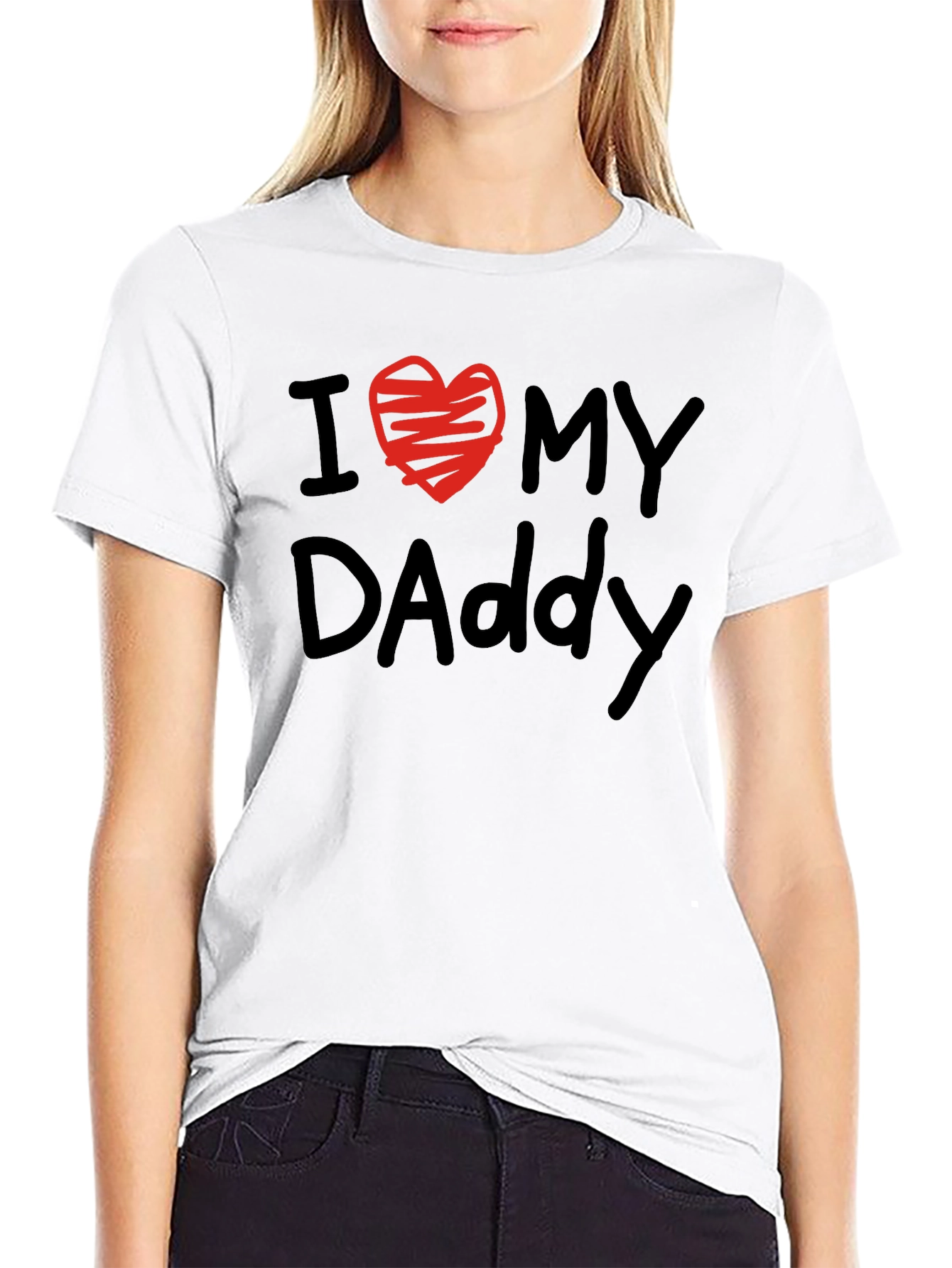 I Heart My Daddy T-Shirt - Black