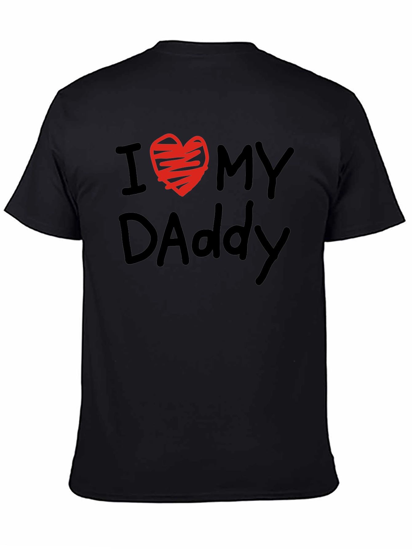 I Heart My Daddy T-Shirt - Black