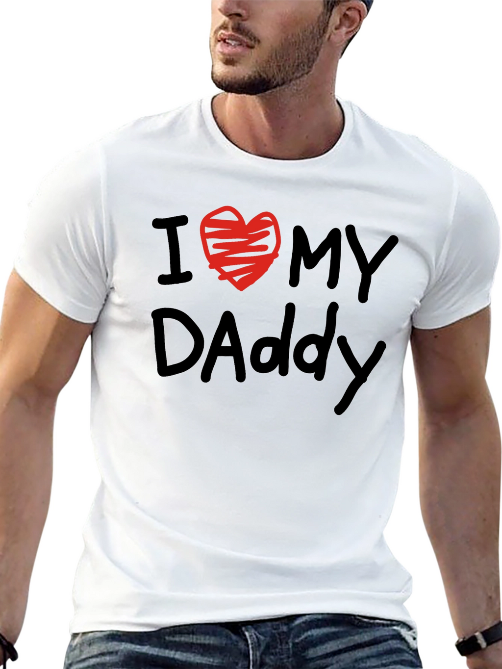 I Heart My Daddy T-Shirt - Black