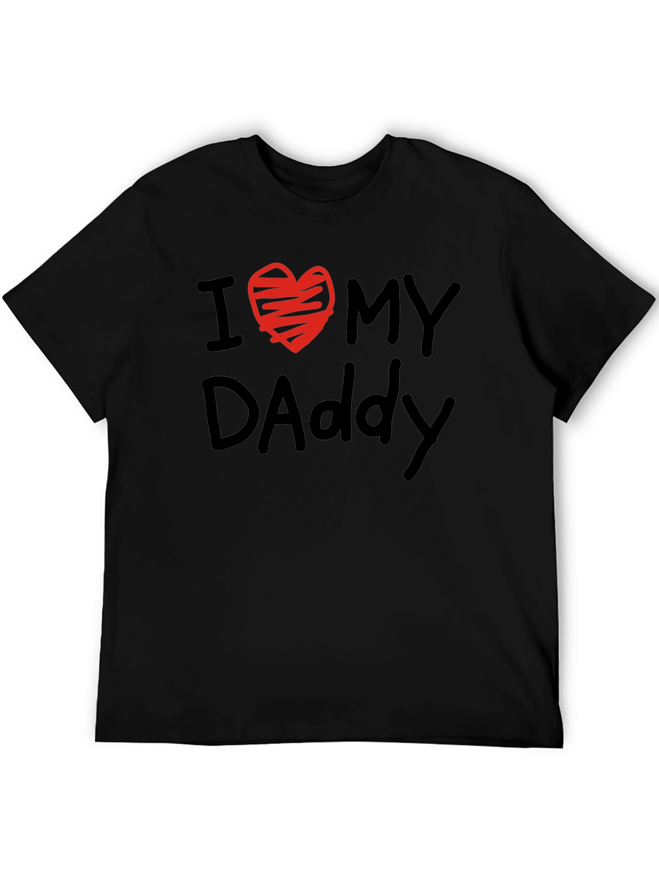 I Heart My Daddy T-Shirt - Black
