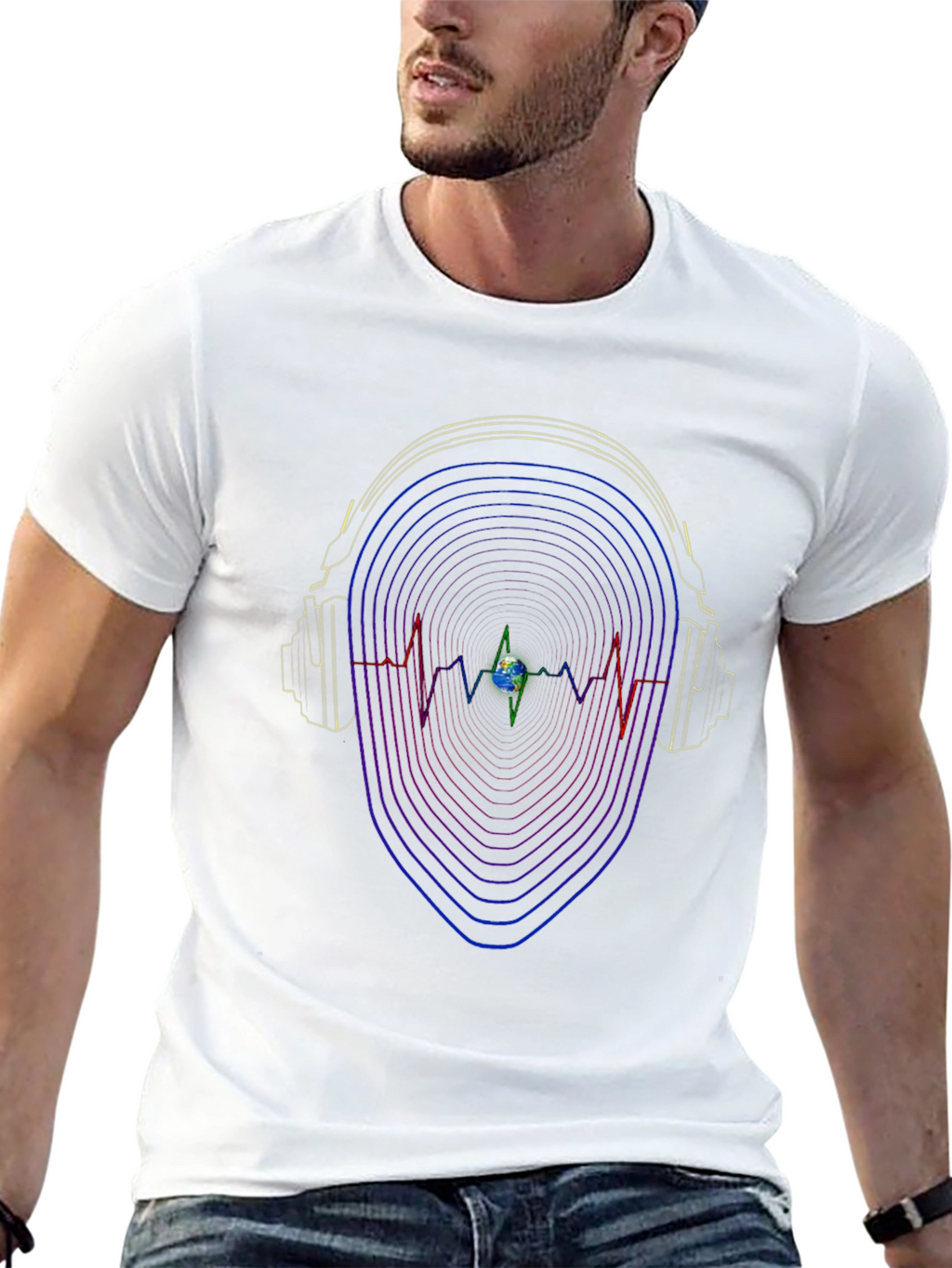 Headphone Pulse T-Shirt - Music Lover Tee