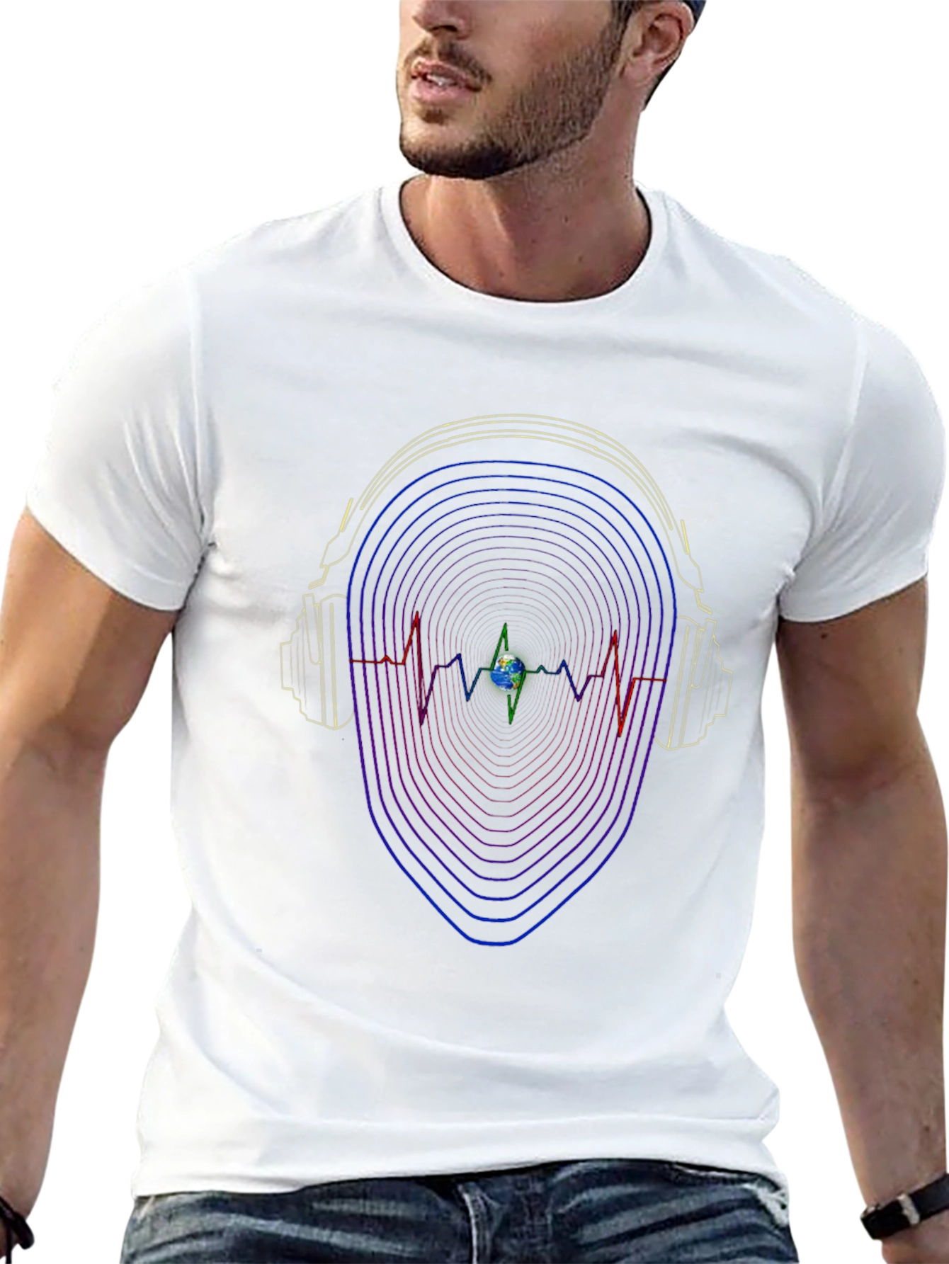Headphone Pulse T-Shirt - Music Lover Tee