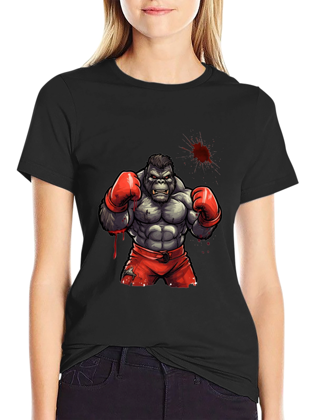 Gorilla Boxer Graphic Tee - Black