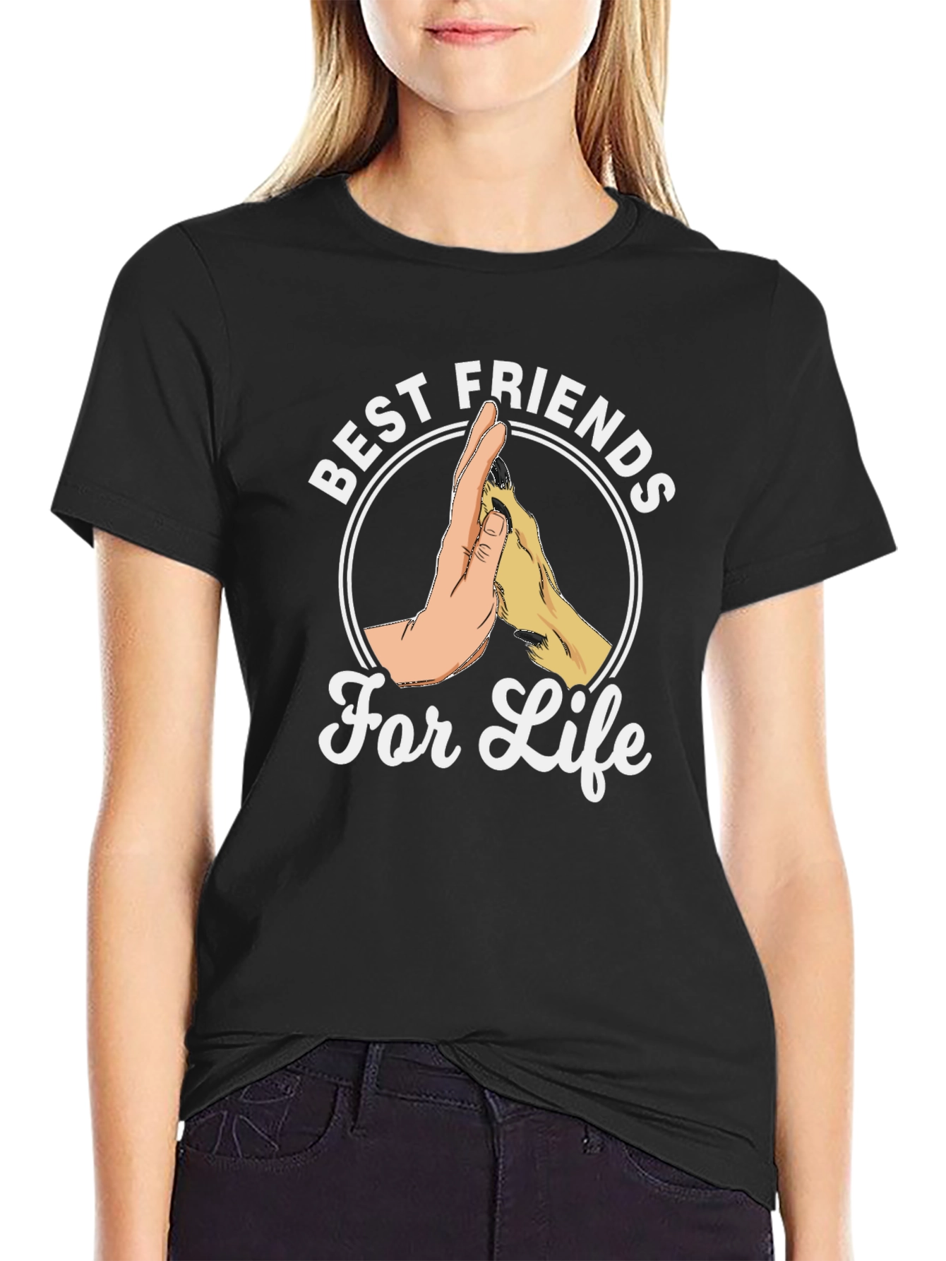Best Friends For Life T-Shirt - Black Tee