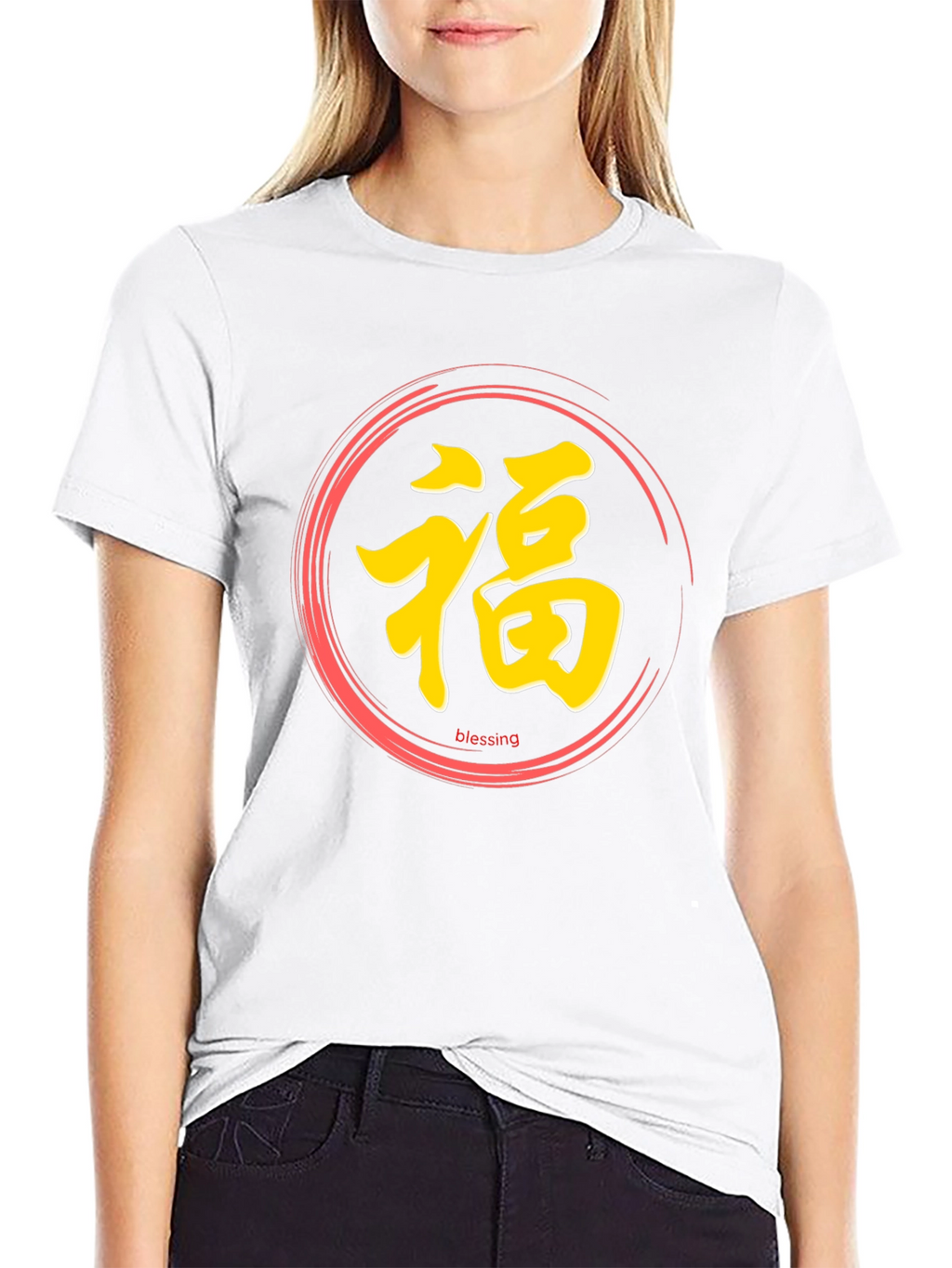 Blessing Symbol Graphic Black T-Shirt
