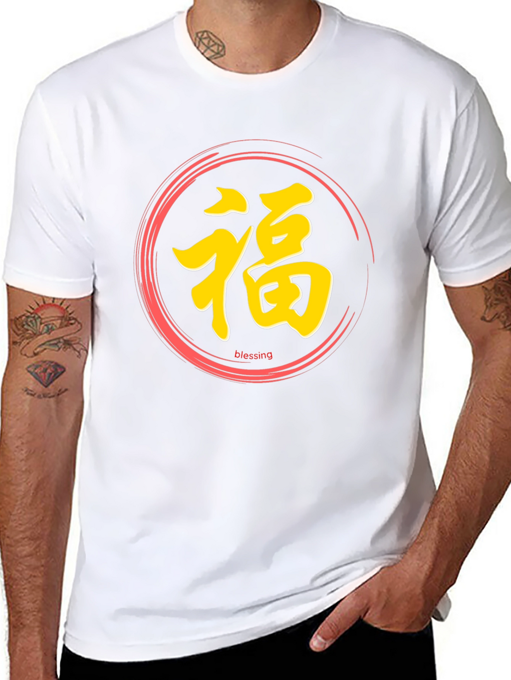 Blessing Symbol Graphic Black T-Shirt