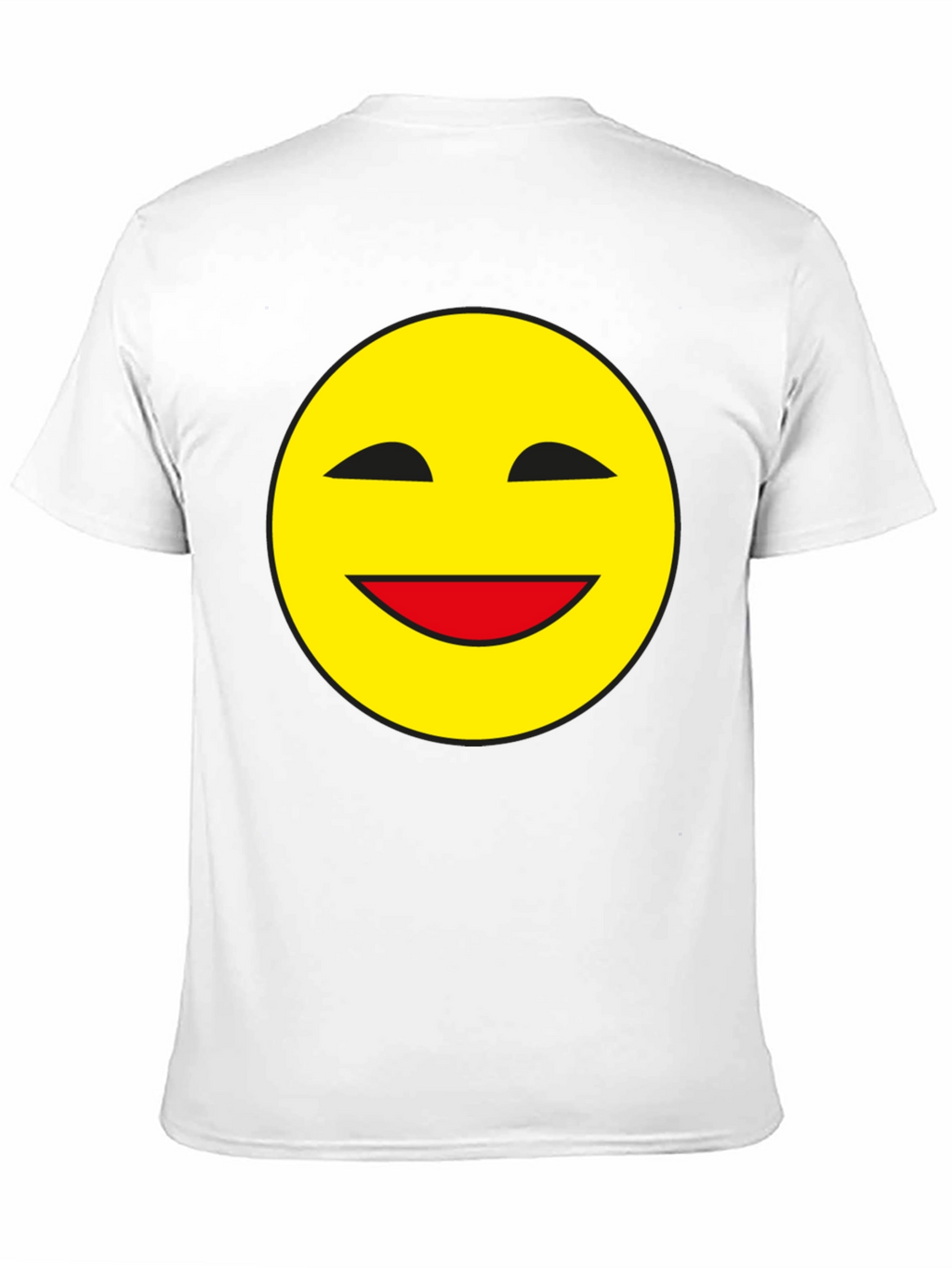 Smiley Face Black T-Shirt - Classic Happy Design