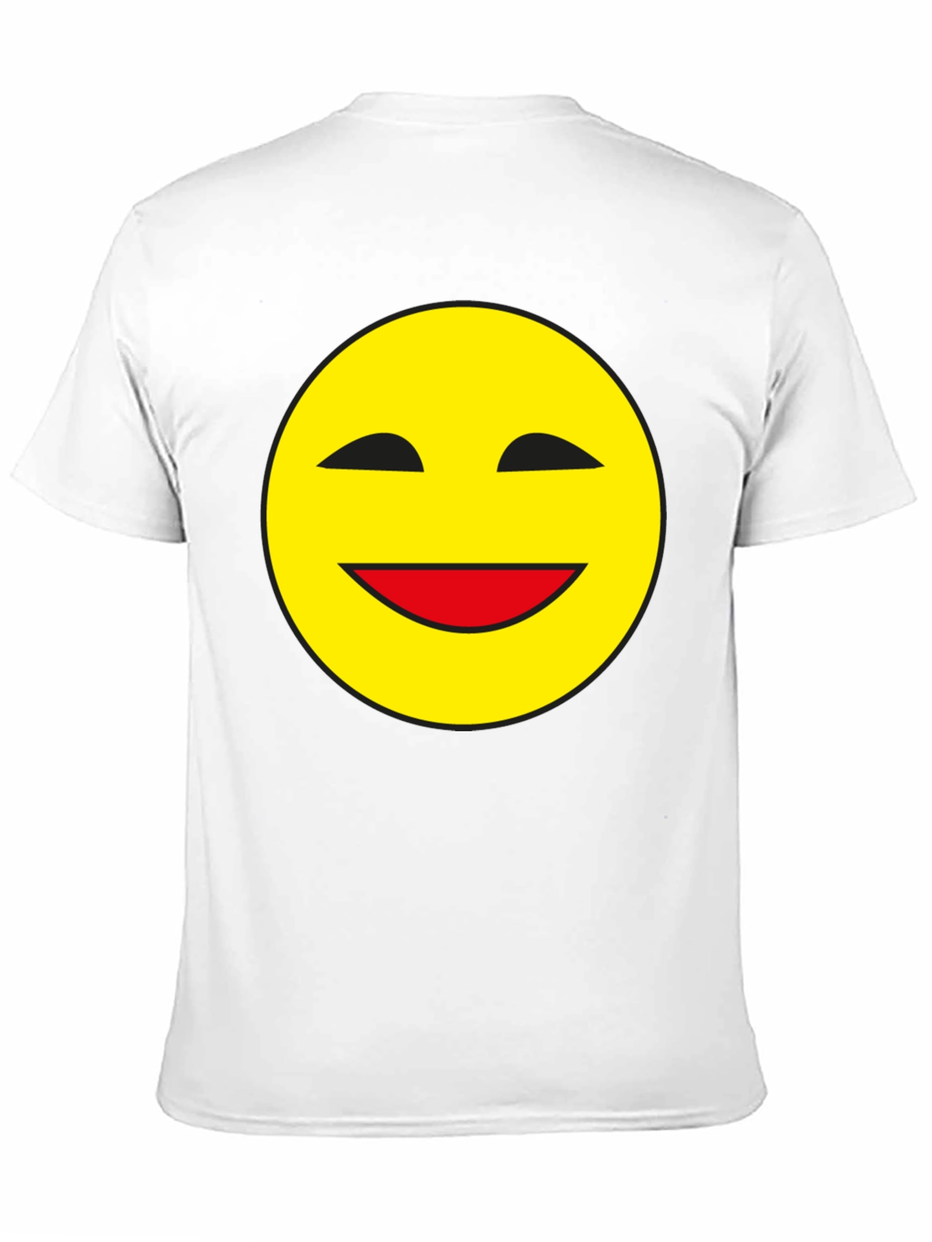 Smiley Face Black T-Shirt - Classic Happy Design