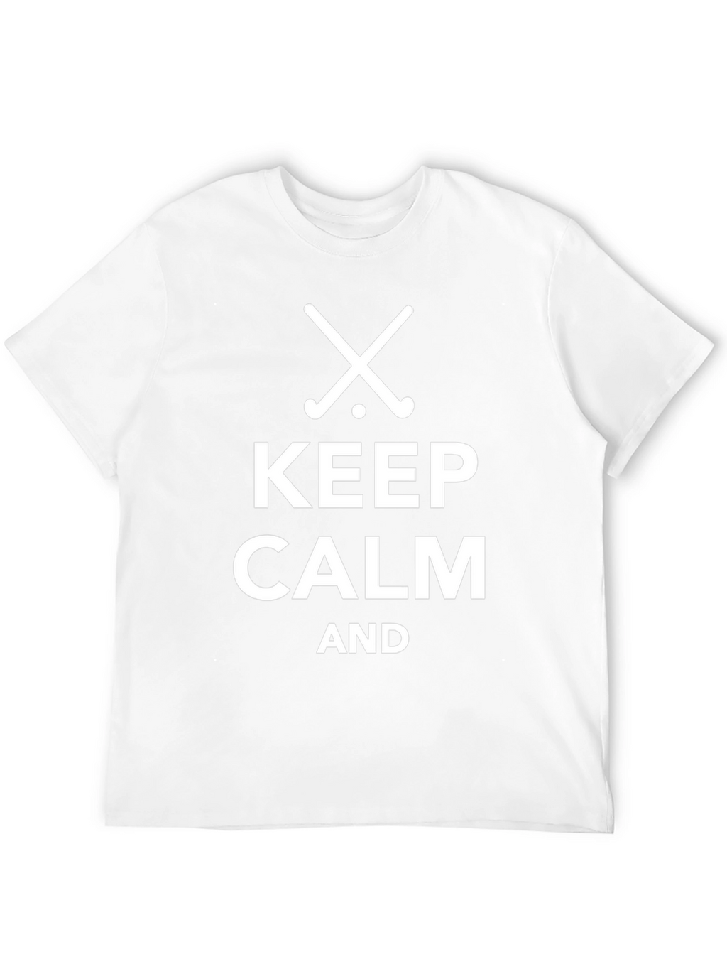 Keep Calm and Play Hockey - Black T-Shirt