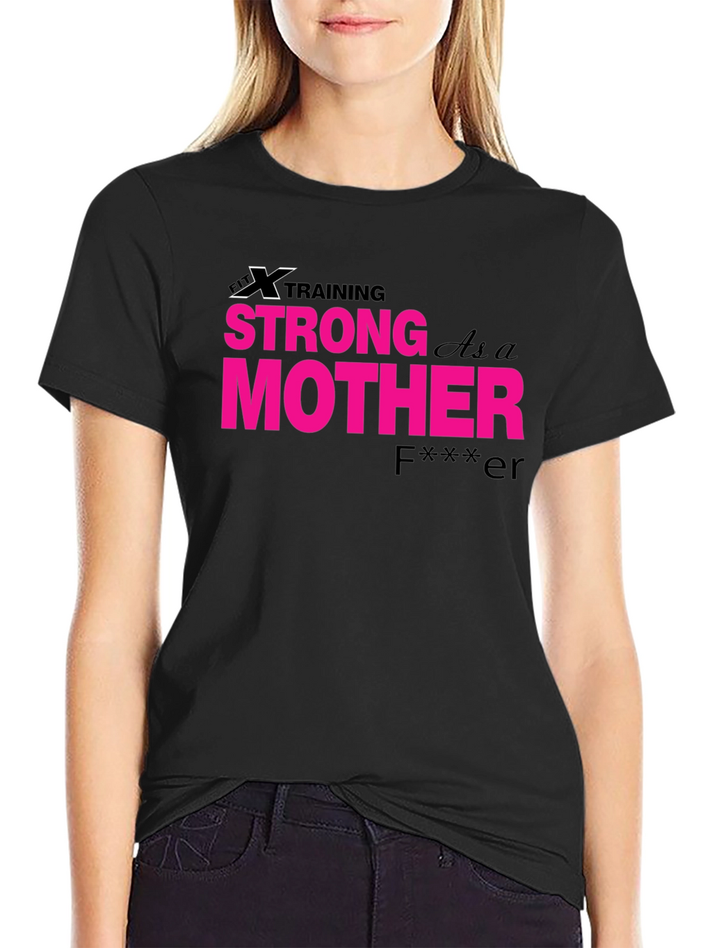 Strong as a Mother Graphic Tee - Black