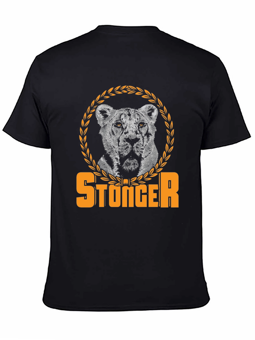 Stonger Lion Graphic Tee - Black