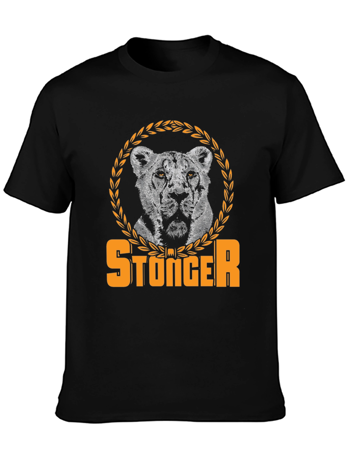 Stonger Lion Graphic Tee - Black