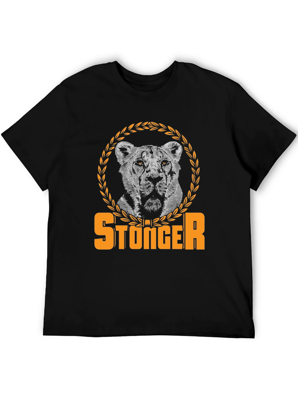 Stonger Lion Graphic Tee - Black