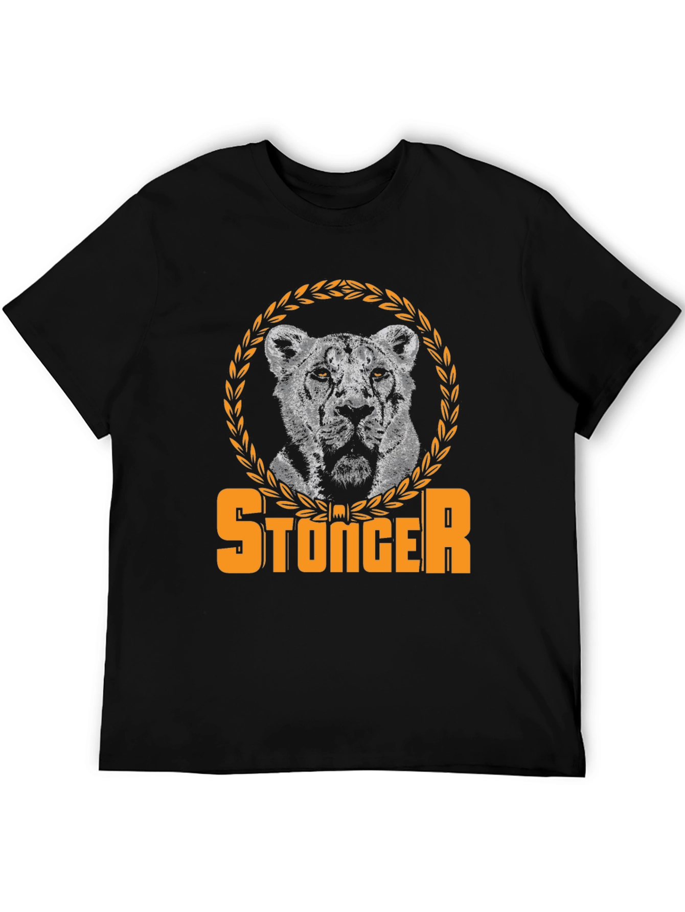 Stonger Lion Graphic Tee - Black