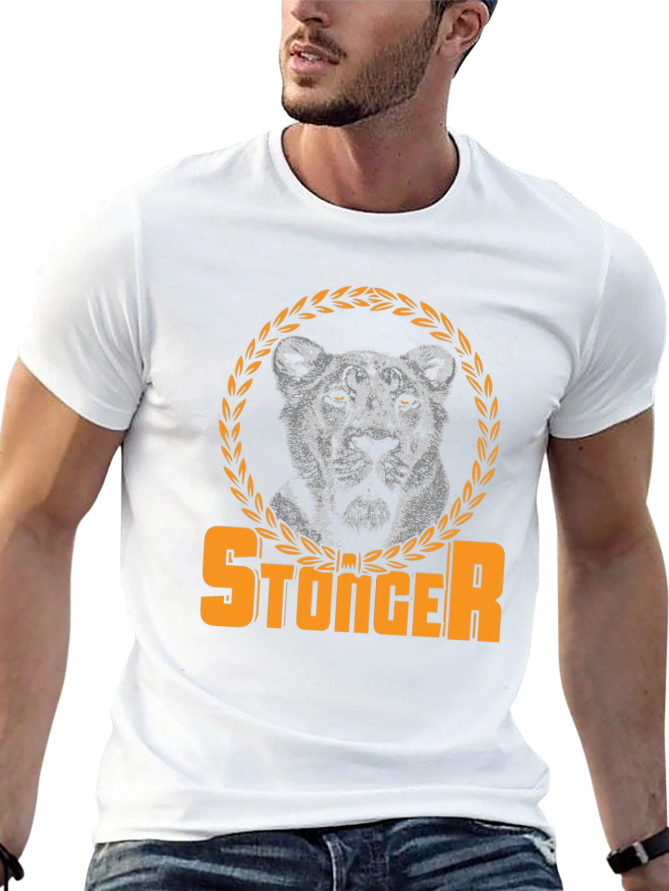 Stonger Lion Graphic Tee - Black
