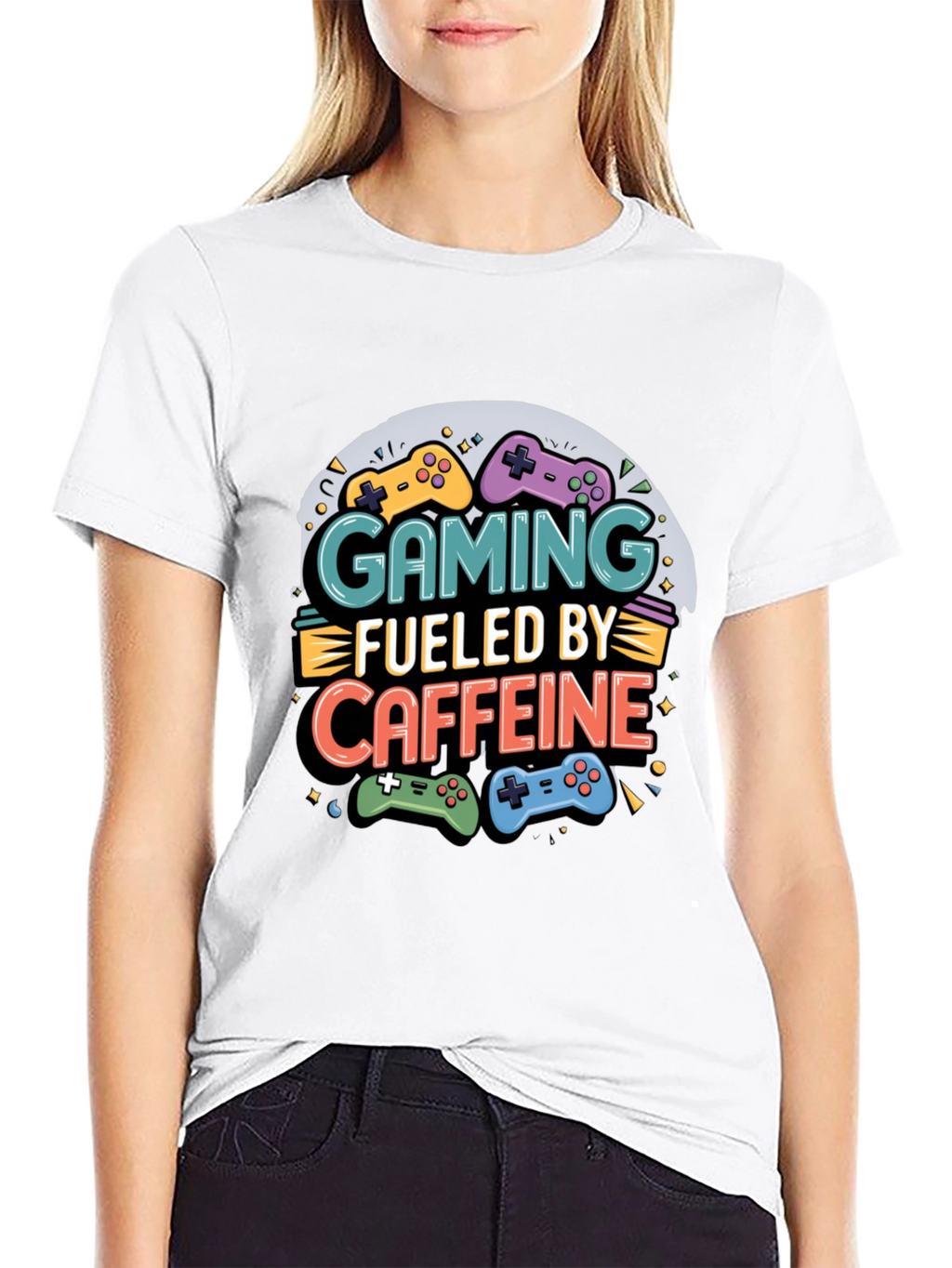 Gaming Fueled by Caffeine Graphic T-Shirt