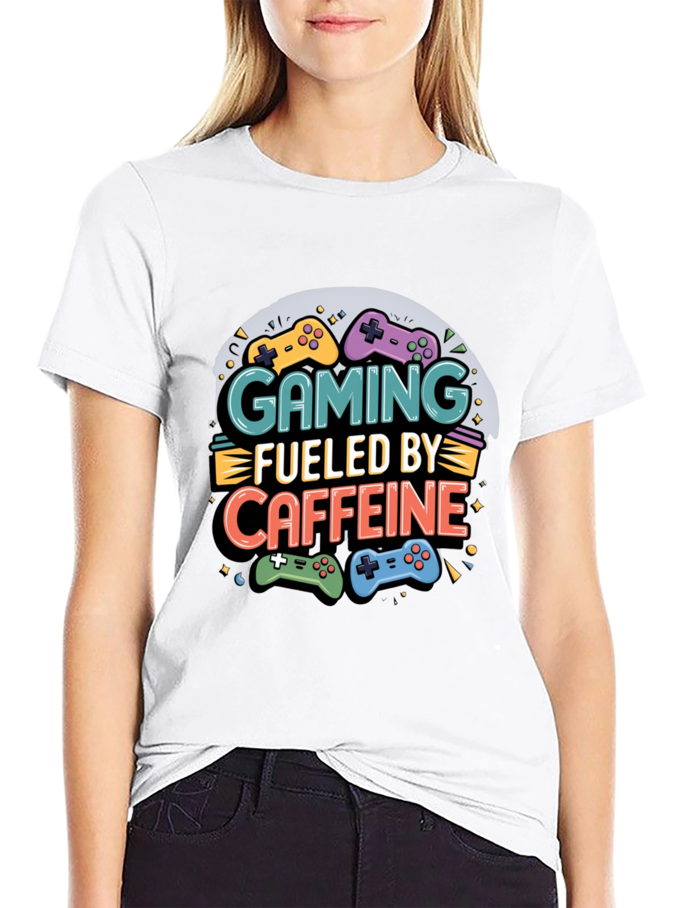 Gaming Fueled by Caffeine Graphic T-Shirt