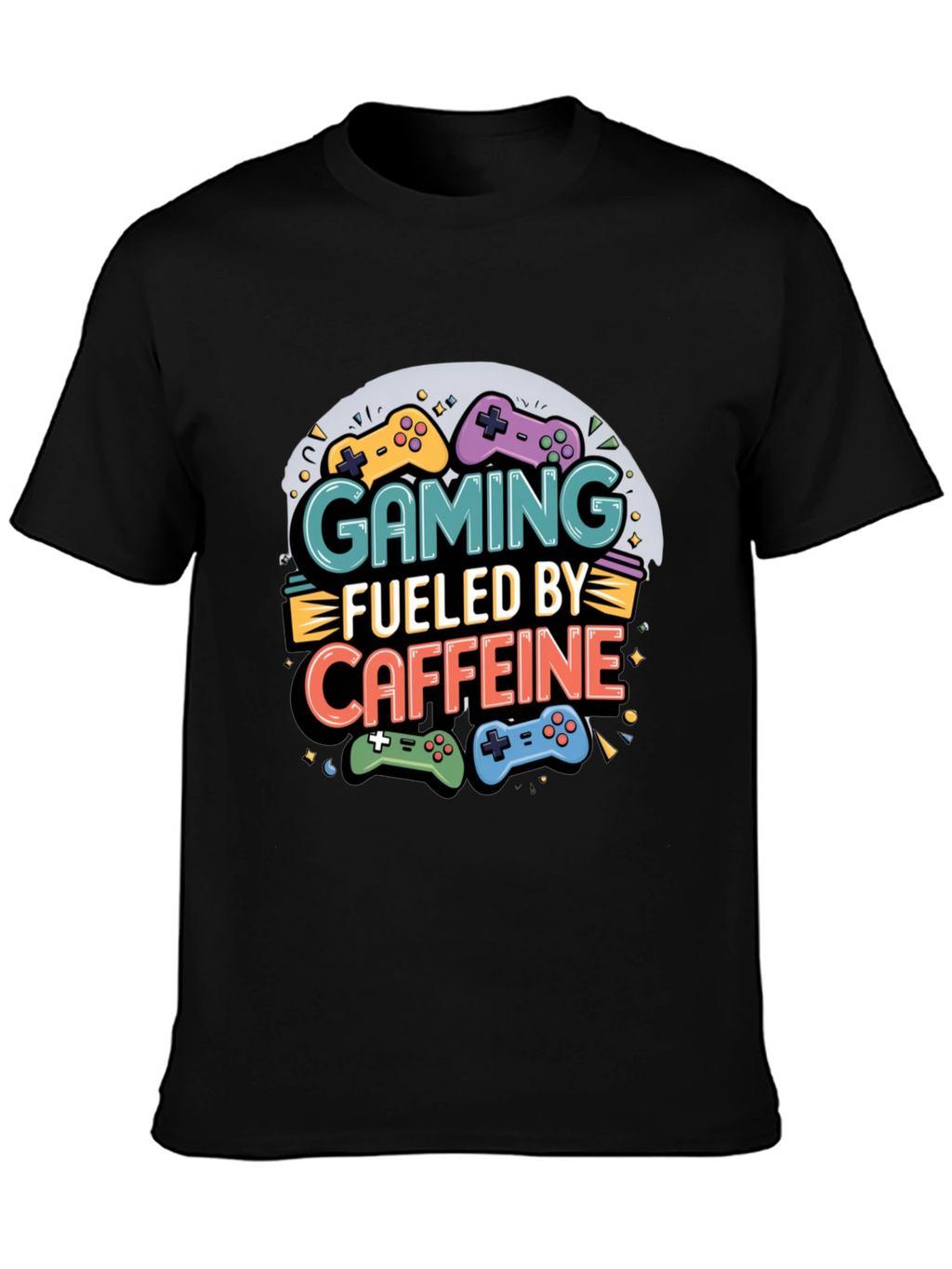 Gaming Fueled by Caffeine Graphic T-Shirt