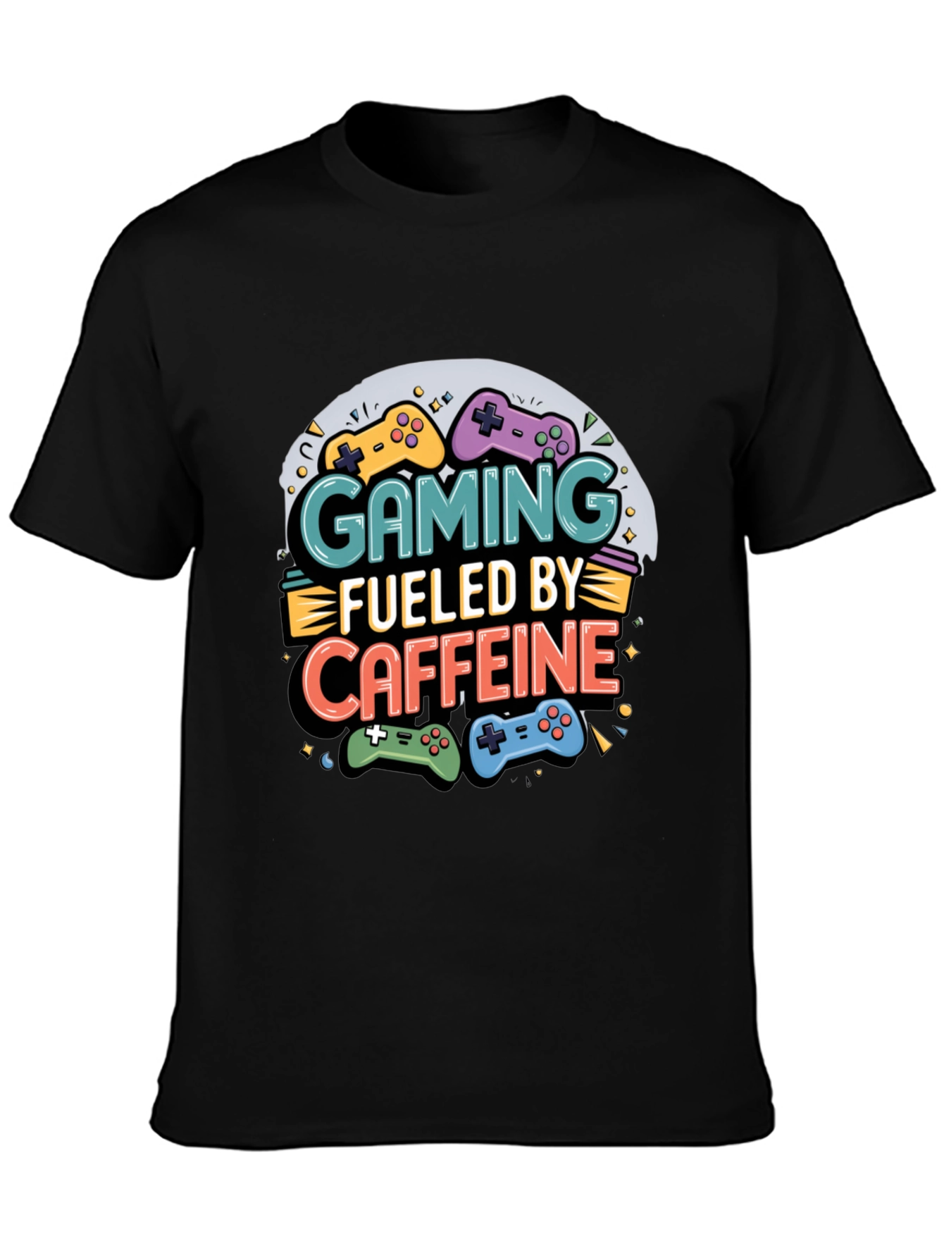 Gaming Fueled by Caffeine Graphic T-Shirt
