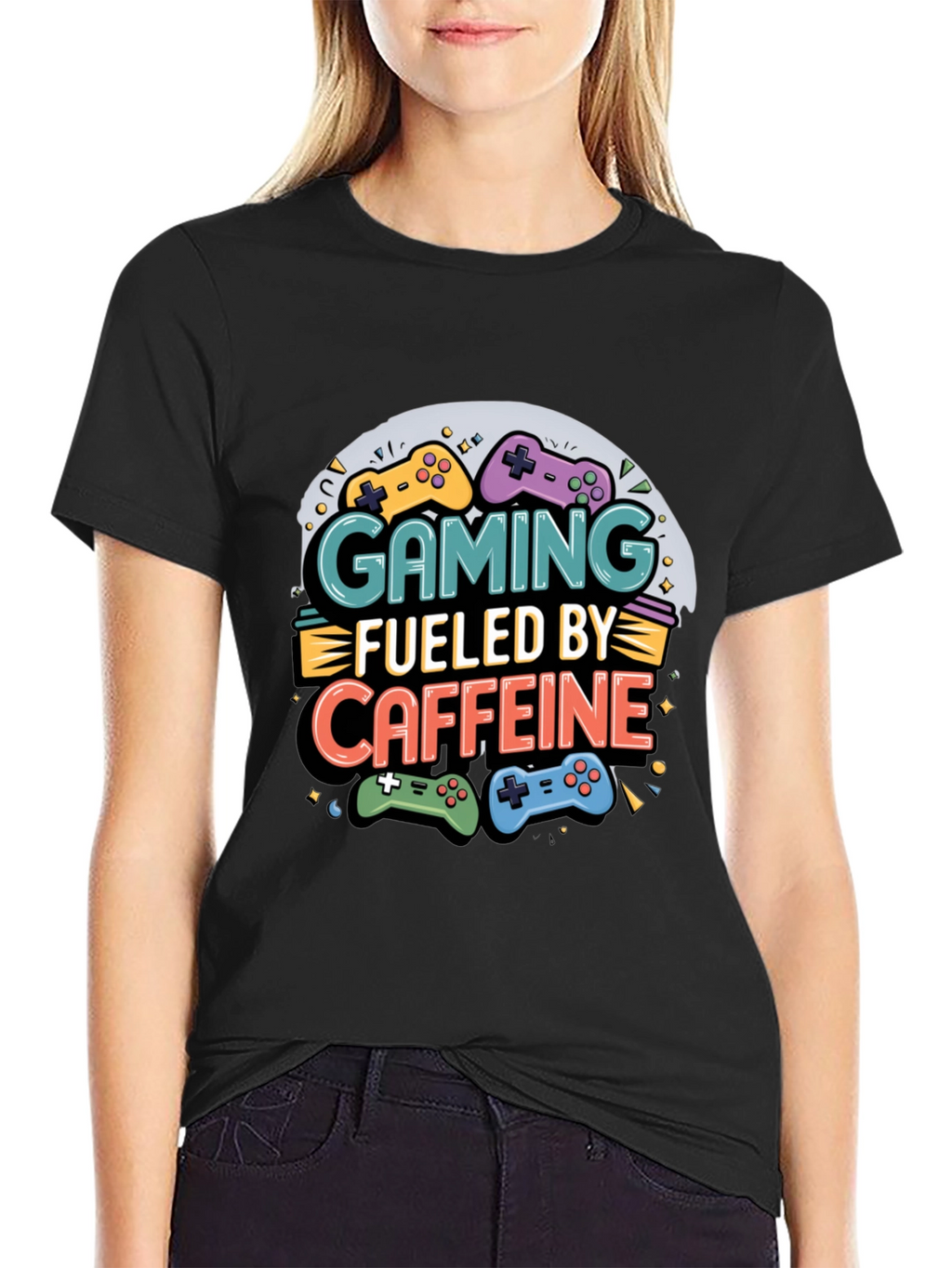 Gaming Fueled by Caffeine Graphic T-Shirt