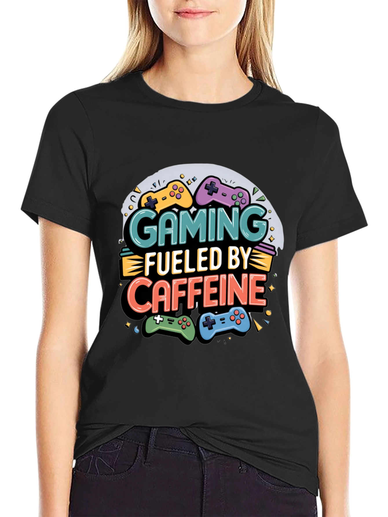 Gaming Fueled by Caffeine Graphic T-Shirt