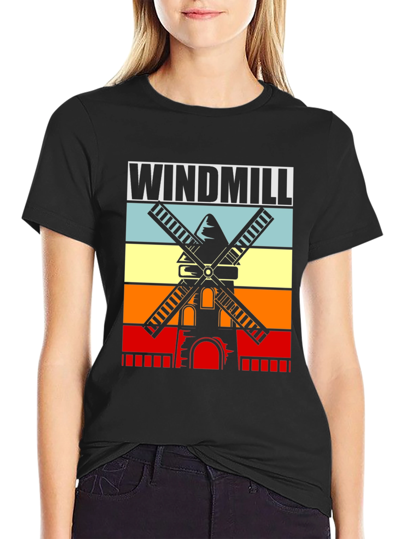 Vintage Windmill T-Shirt - Retro Style Graphic Tee