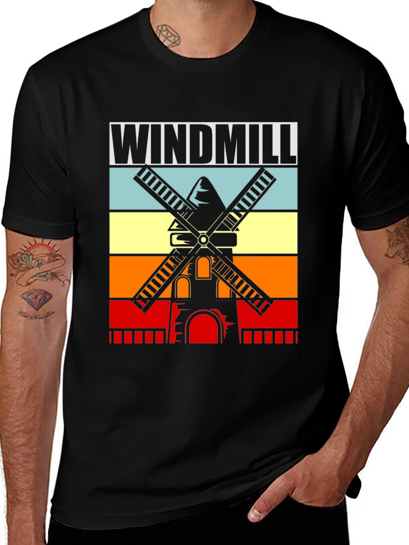 Vintage Windmill T-Shirt - Retro Style Graphic Tee