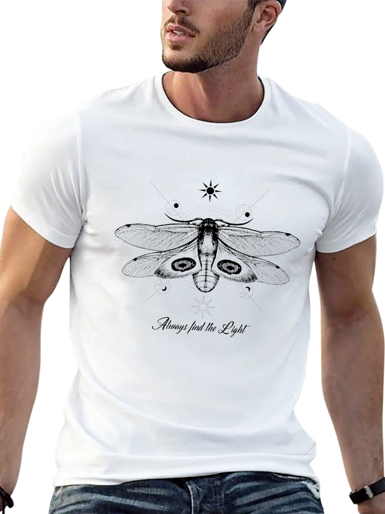 Moth Graphic Tee - Always Find the Light