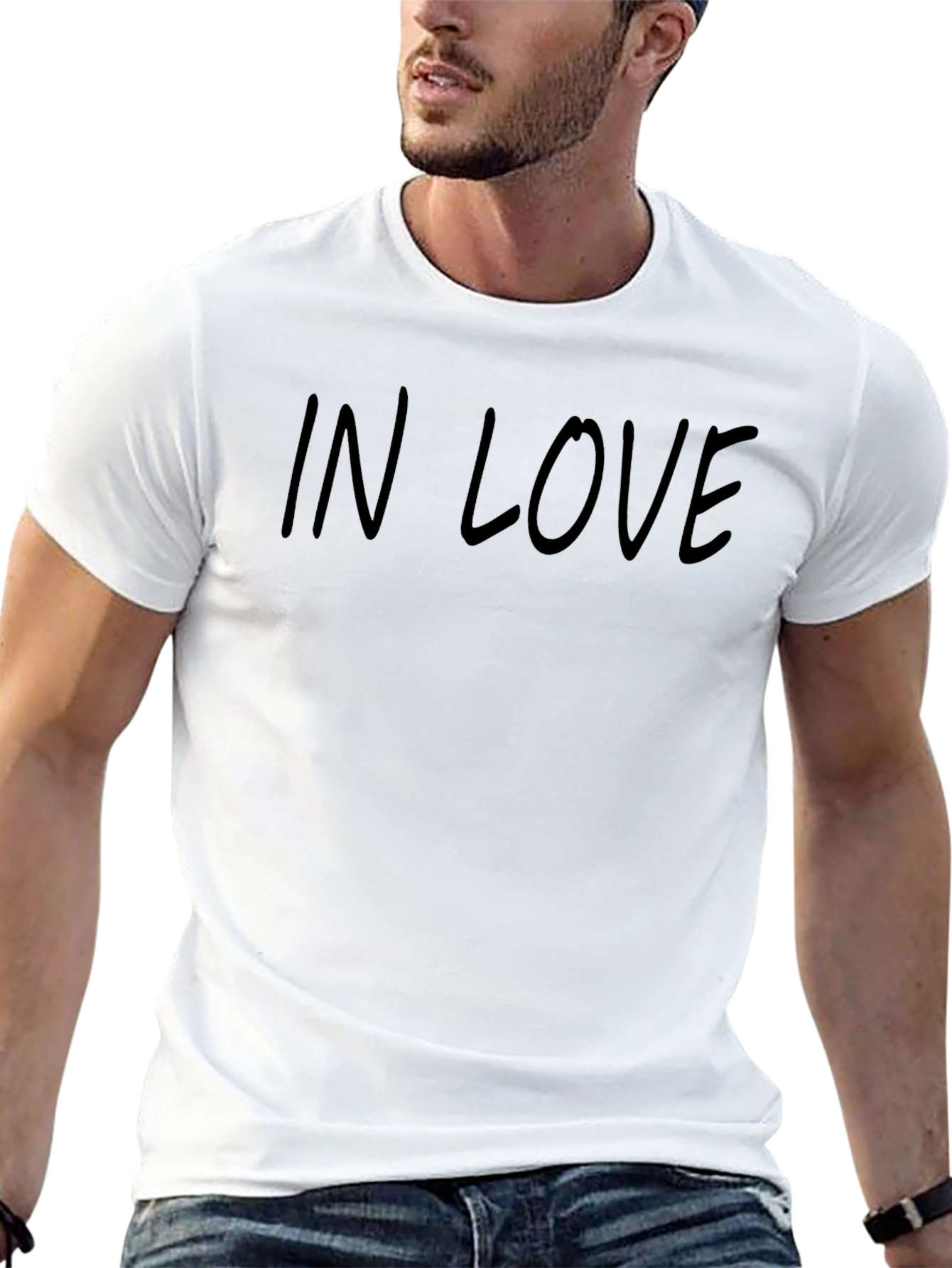 In Love Black Graphic Tee - Modern Style