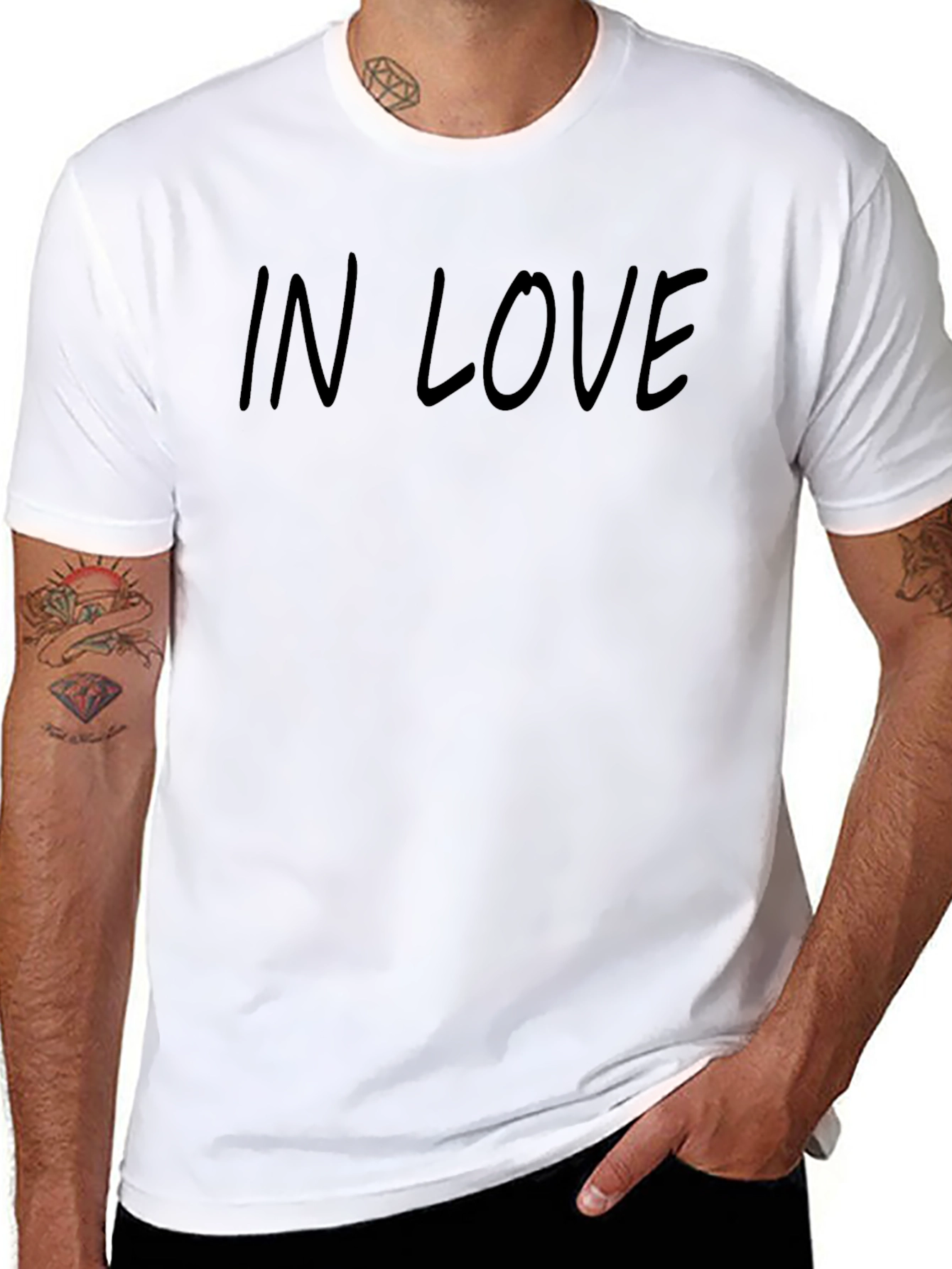 In Love Black Graphic Tee - Modern Style