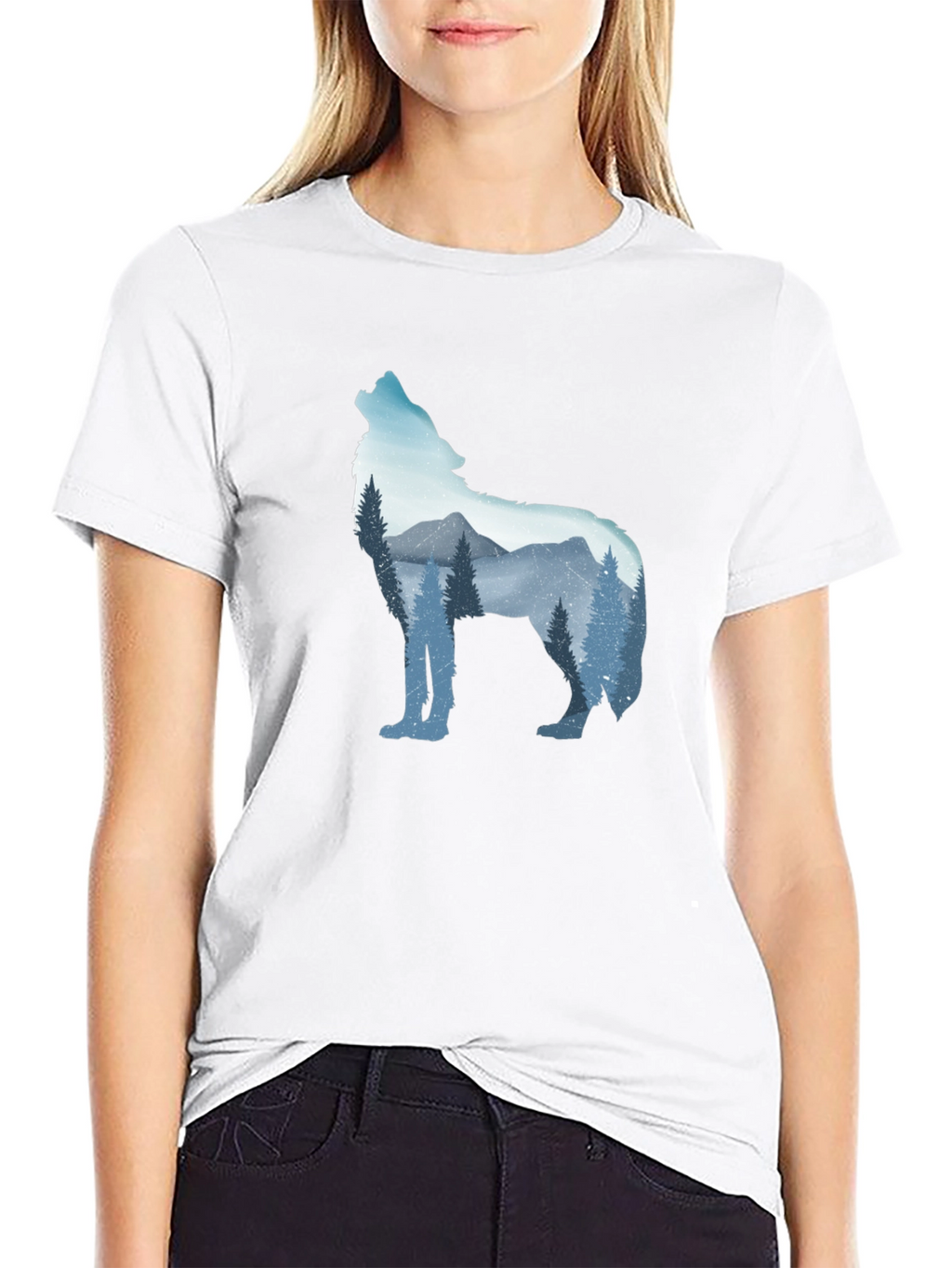 Wolf Mountain Graphic Tee - Mens Black T-Shirt