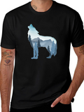 Wolf Mountain Graphic Tee - Mens Black T-Shirt