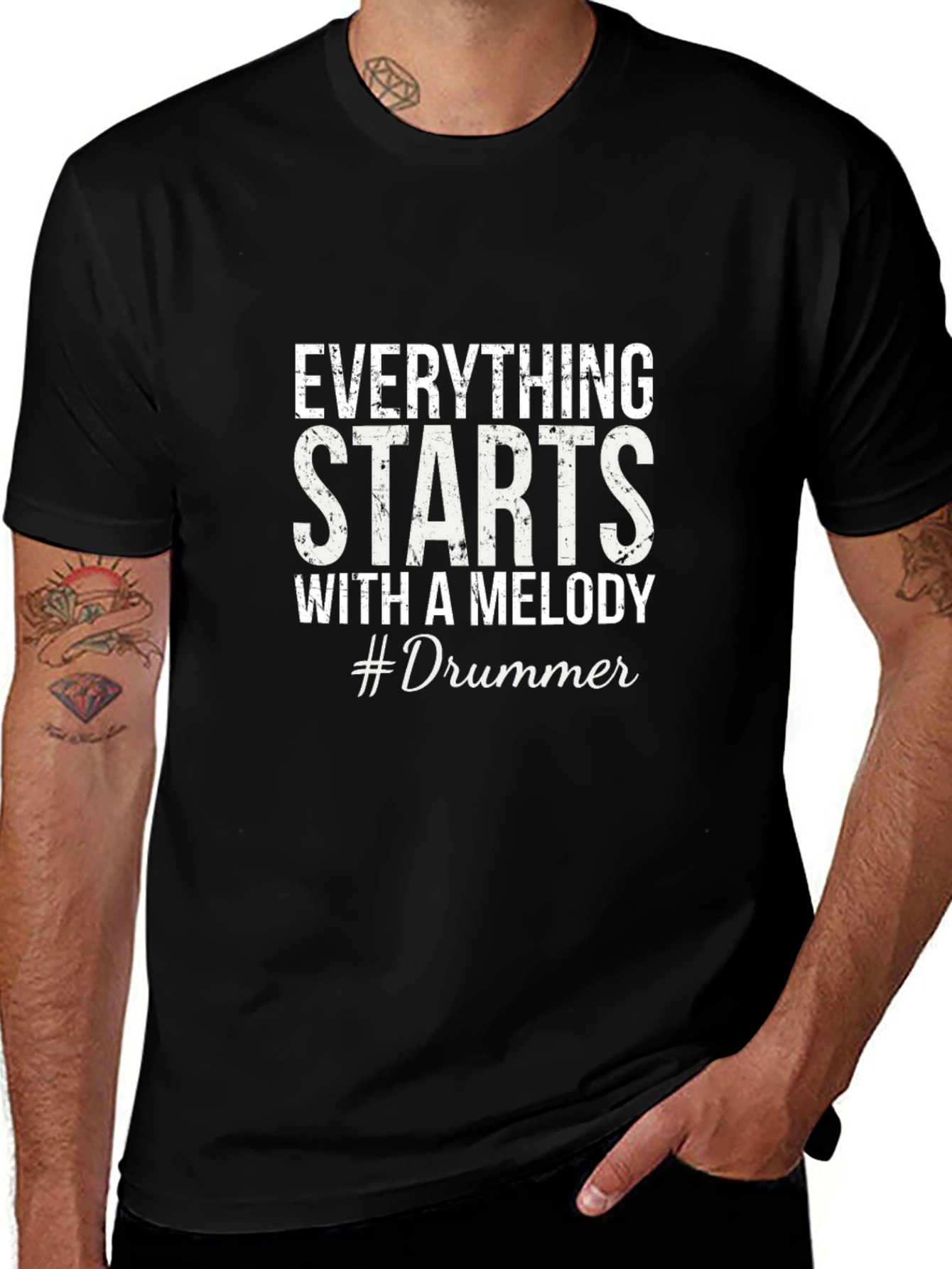 Everything Starts with a Melody #Drummer T-Shirt