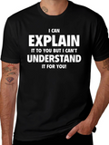 Funny I Can Explain Black Graphic Tee