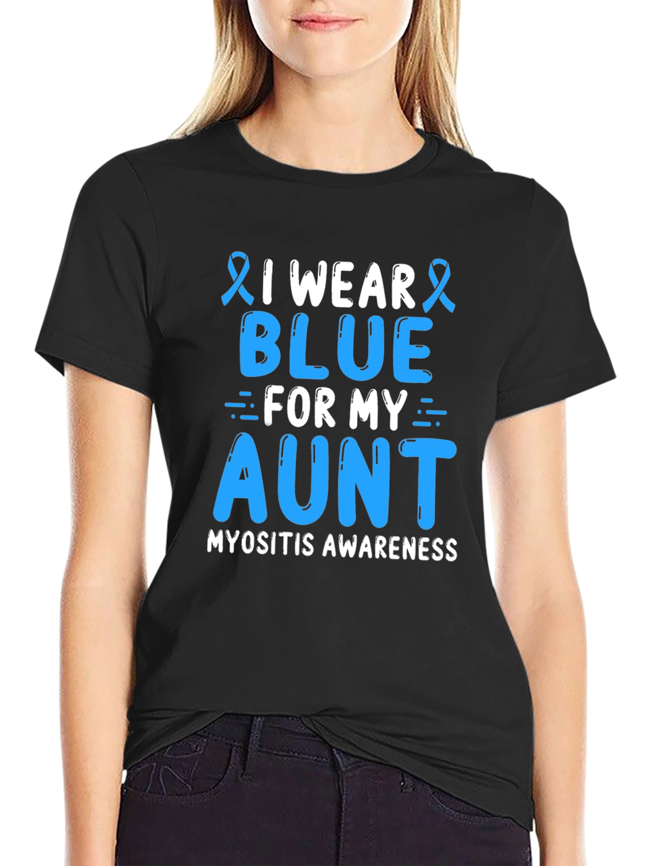 I Wear Blue For My Aunt - Myositis Awareness T-Shirt