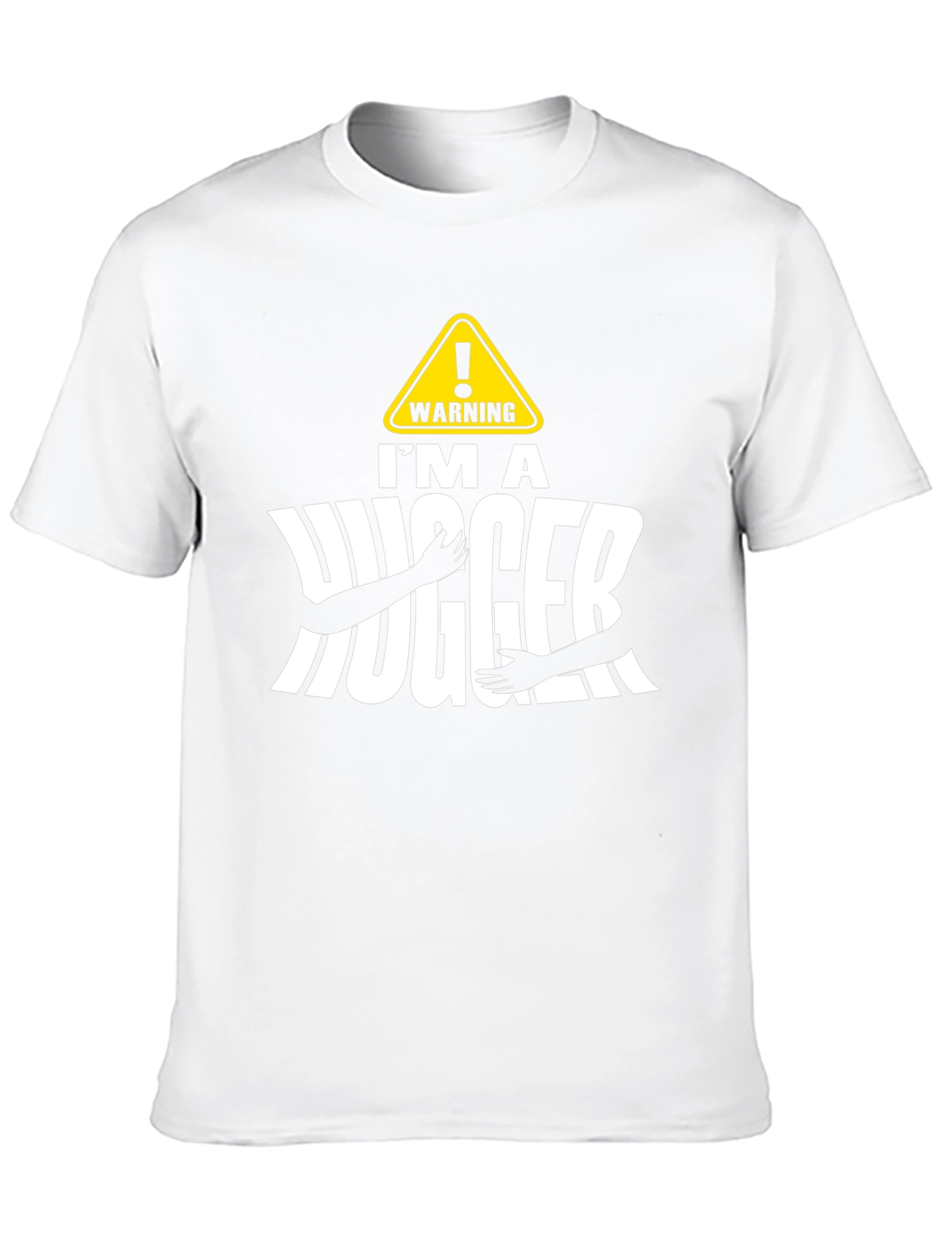 Warning Im A Hugger Black T-Shirt