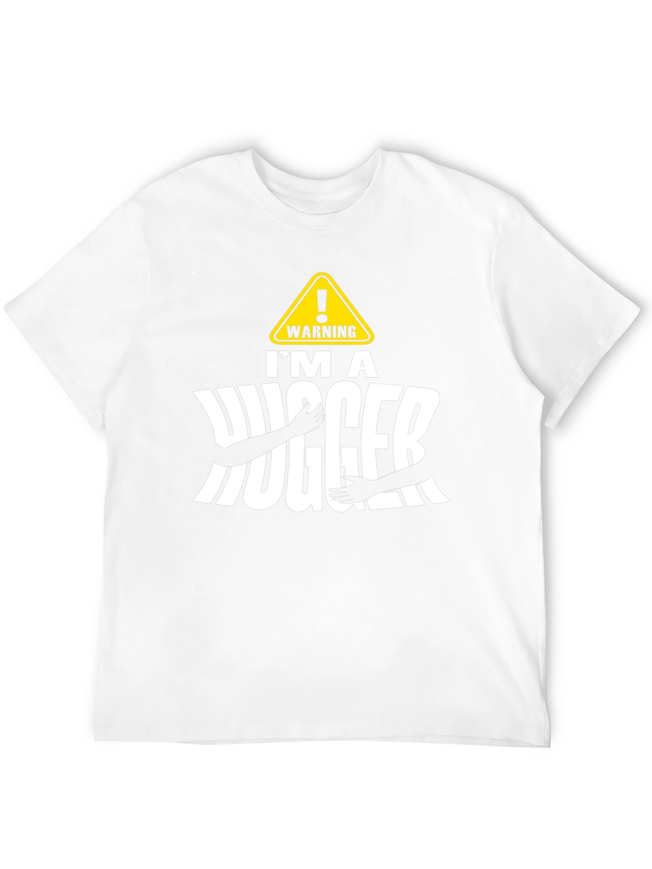 Warning Im A Hugger Black T-Shirt