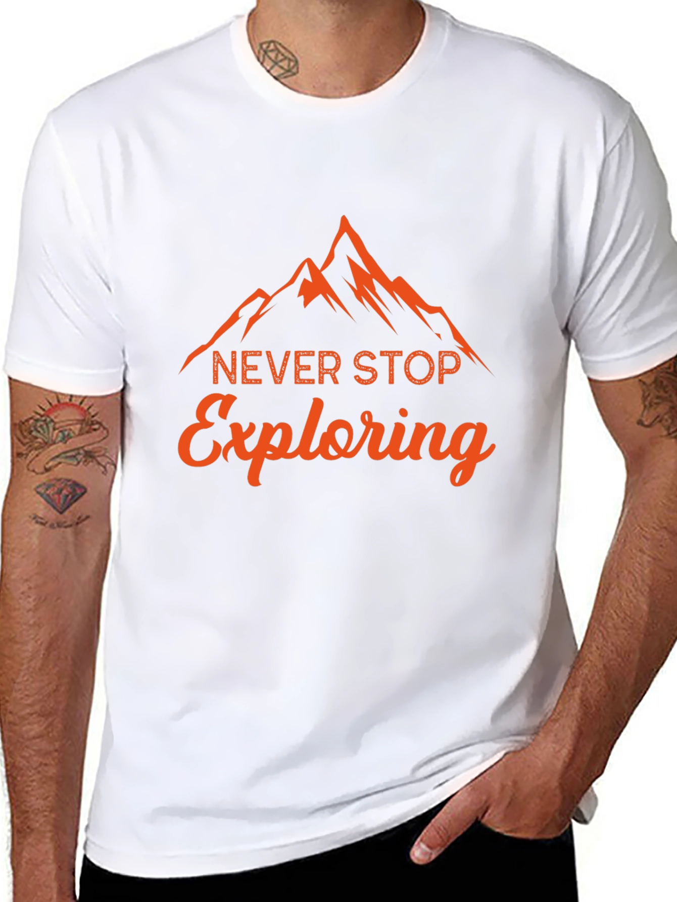 Never Stop Exploring Graphic T-Shirt