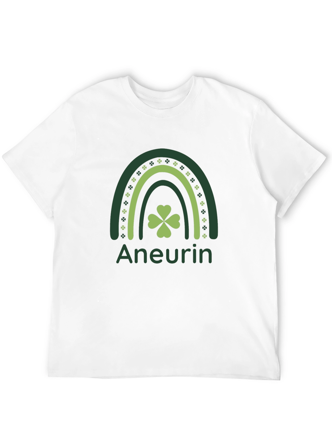 St. Patricks Day Aneurin Clover Rainbow Tee