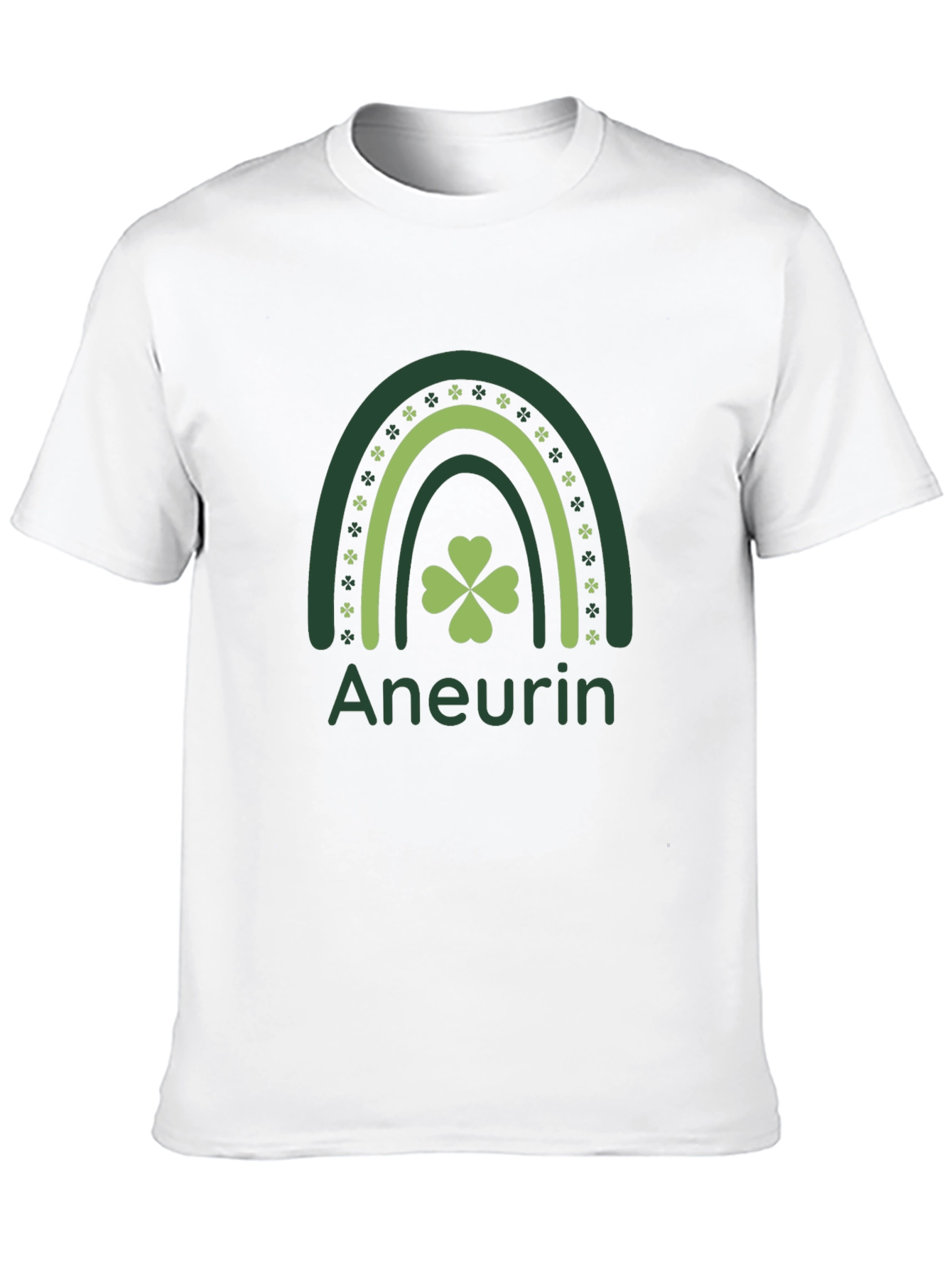 St. Patricks Day Aneurin Clover Rainbow Tee