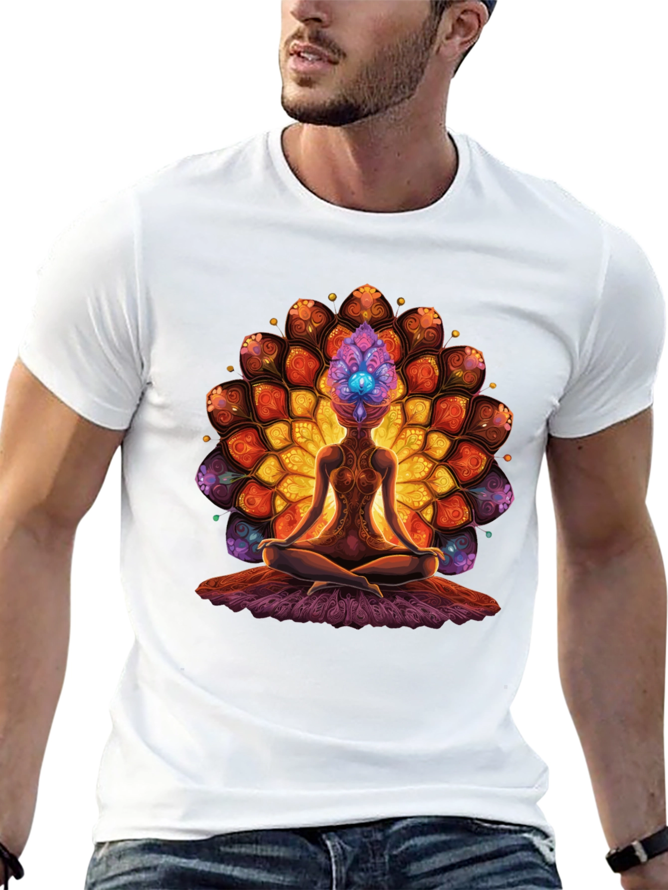 Meditative Mandala T-Shirt - Spiritual Design