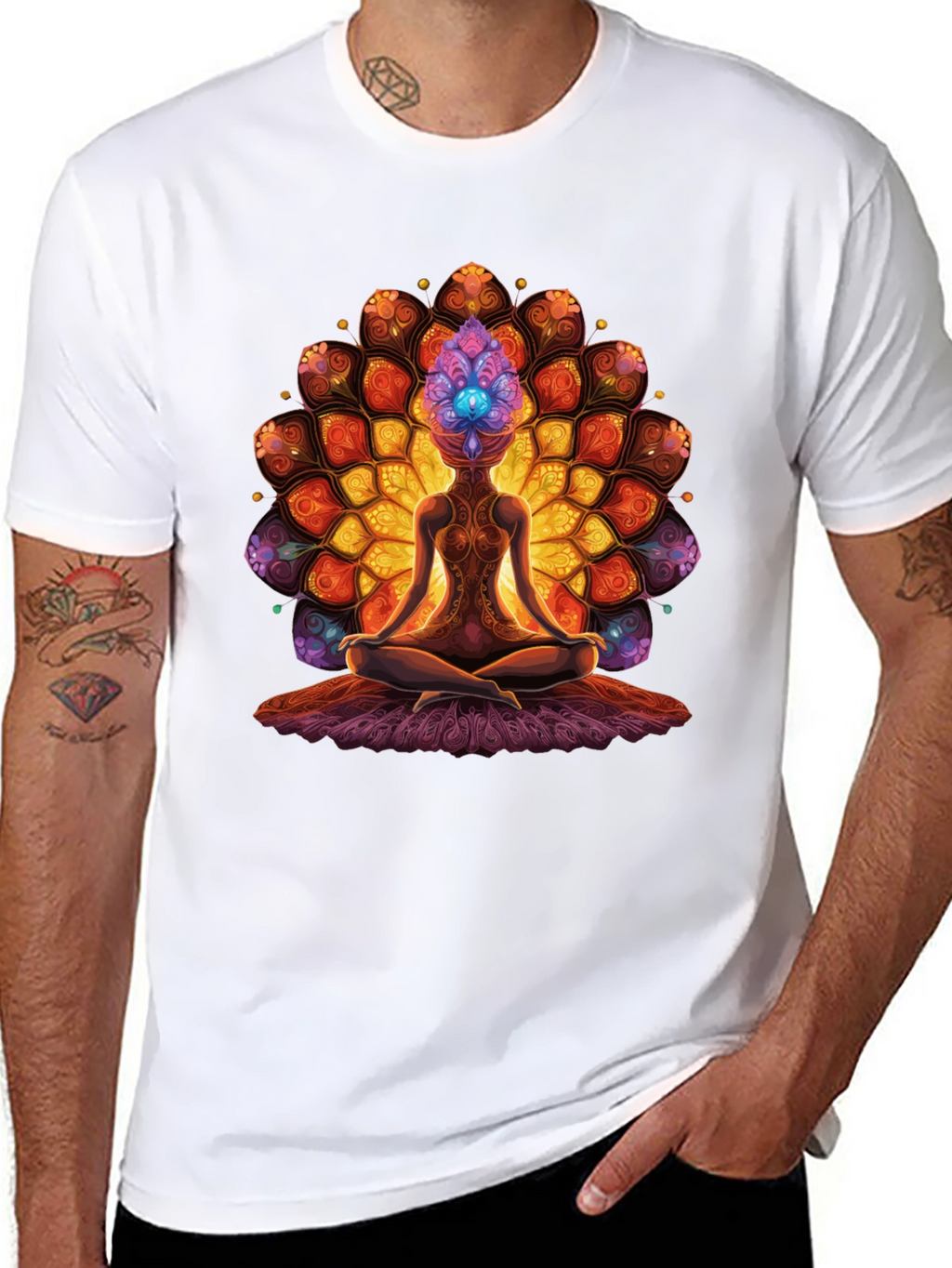 Meditative Mandala T-Shirt - Spiritual Design