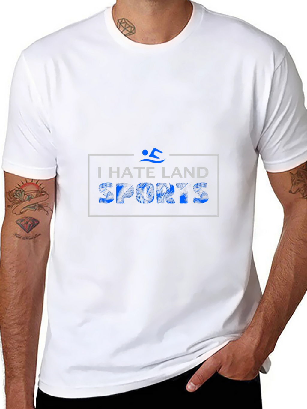 I Hate Land Sports Graphic T-Shirt