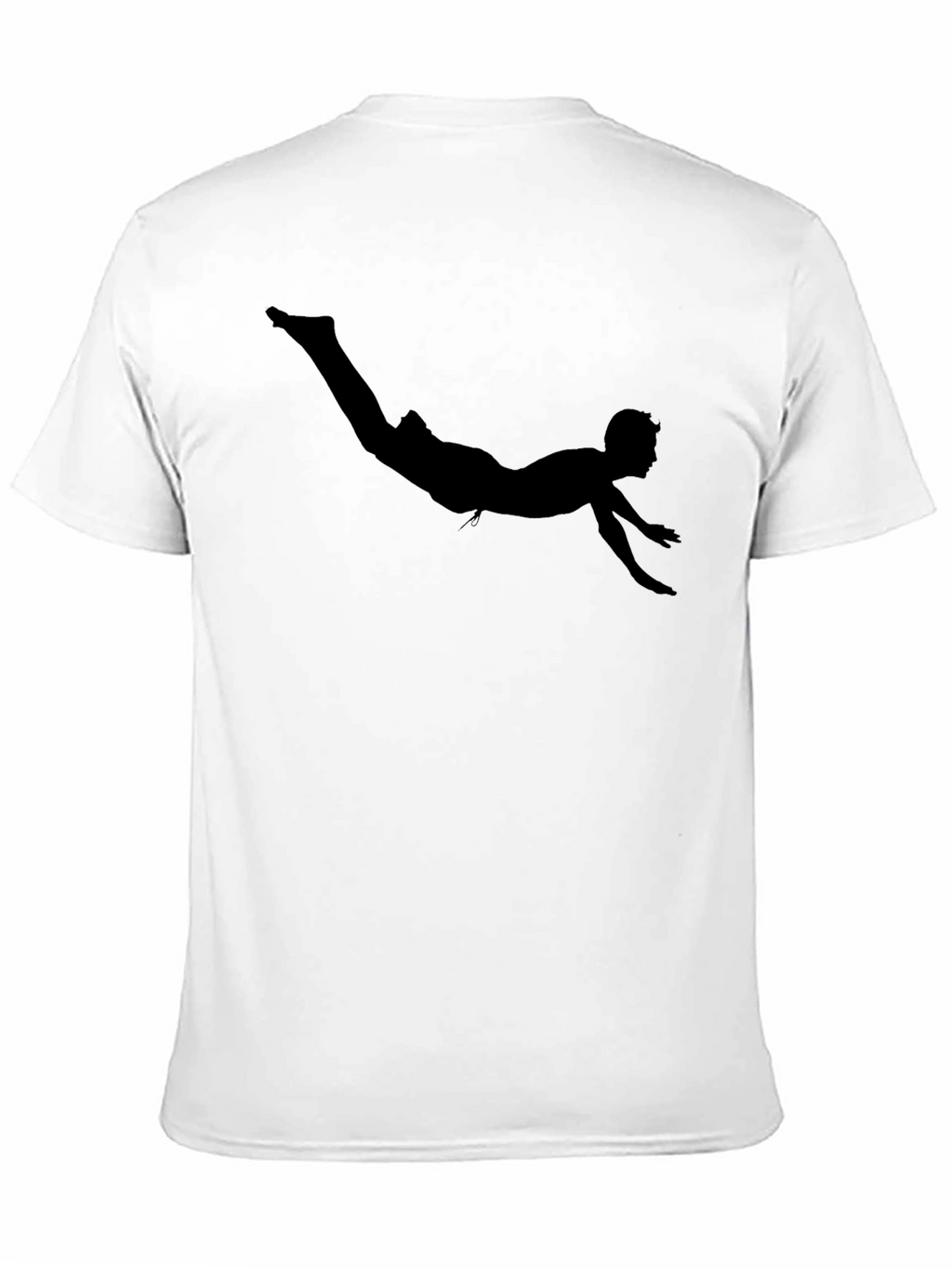 Diver Silhouette Graphic Tee - Black Cotton T-Shirt