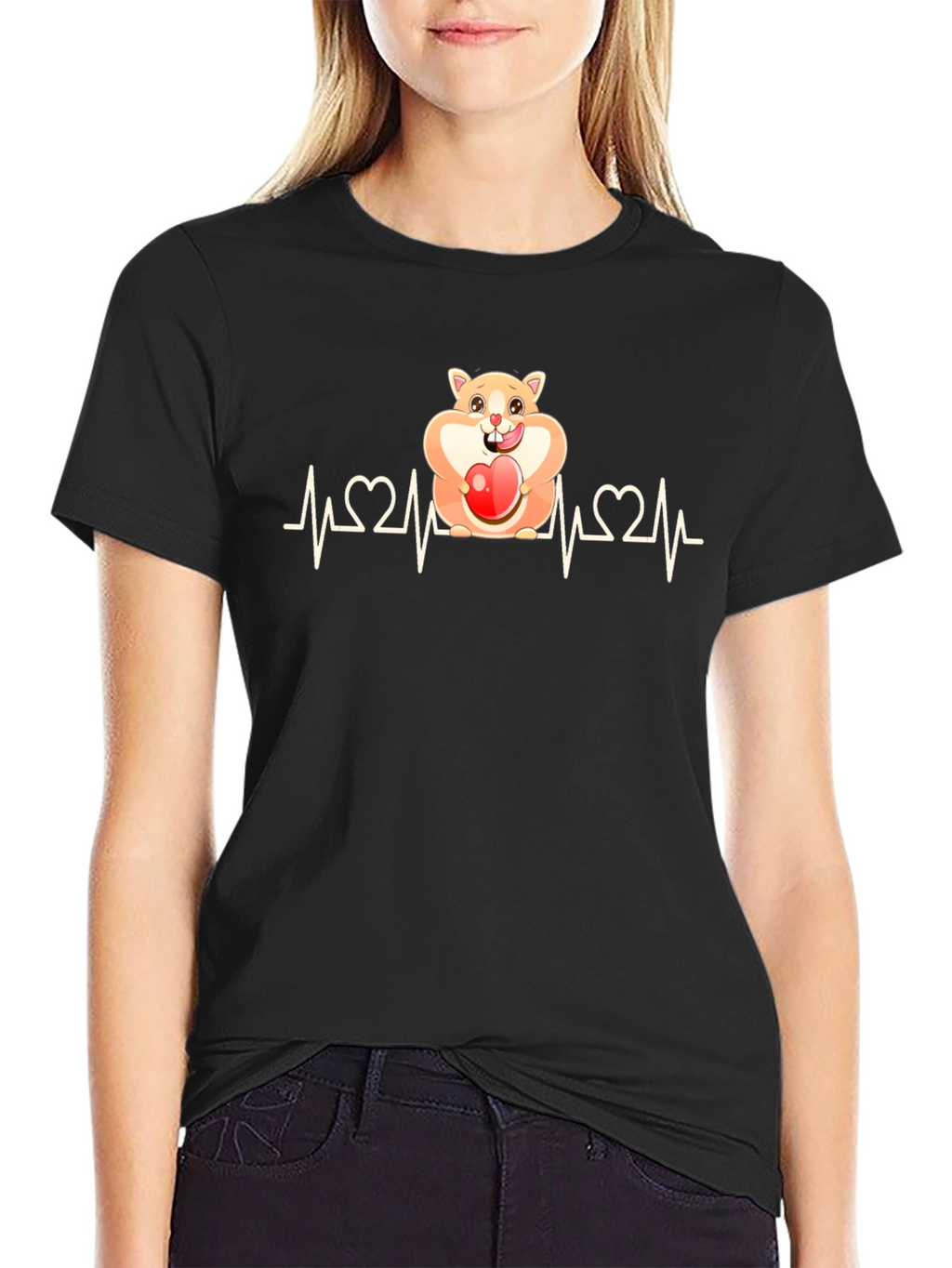 Hamster Heartbeat T-Shirt - Loveable Rodent Design