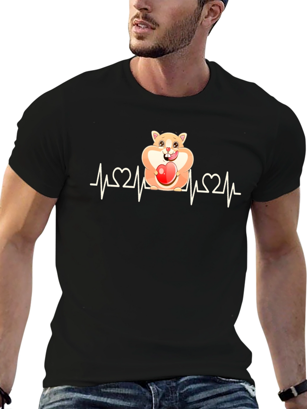 Hamster Heartbeat T-Shirt - Loveable Rodent Design