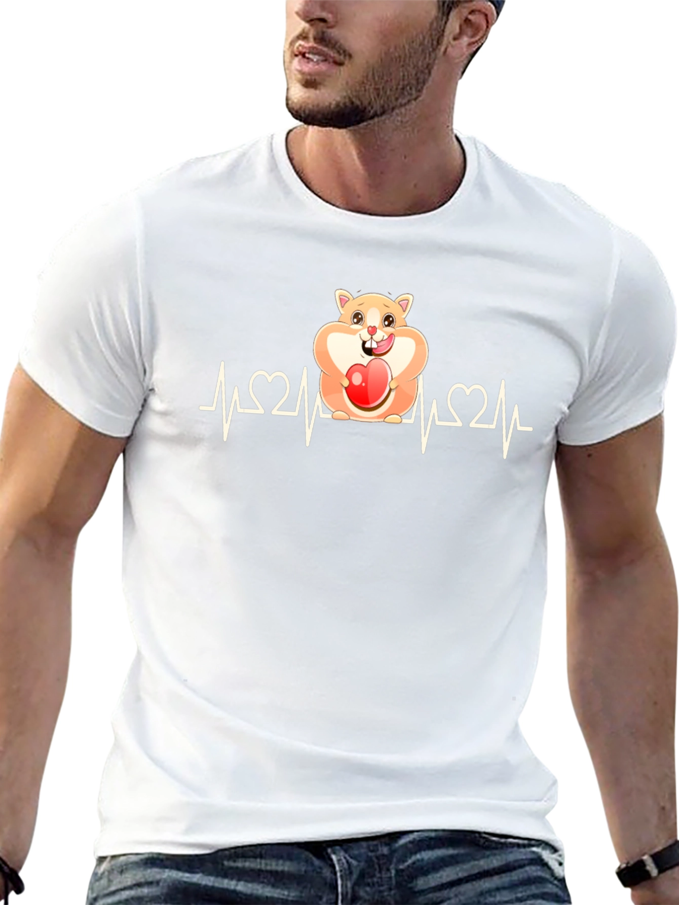 Hamster Heartbeat T-Shirt - Loveable Rodent Design
